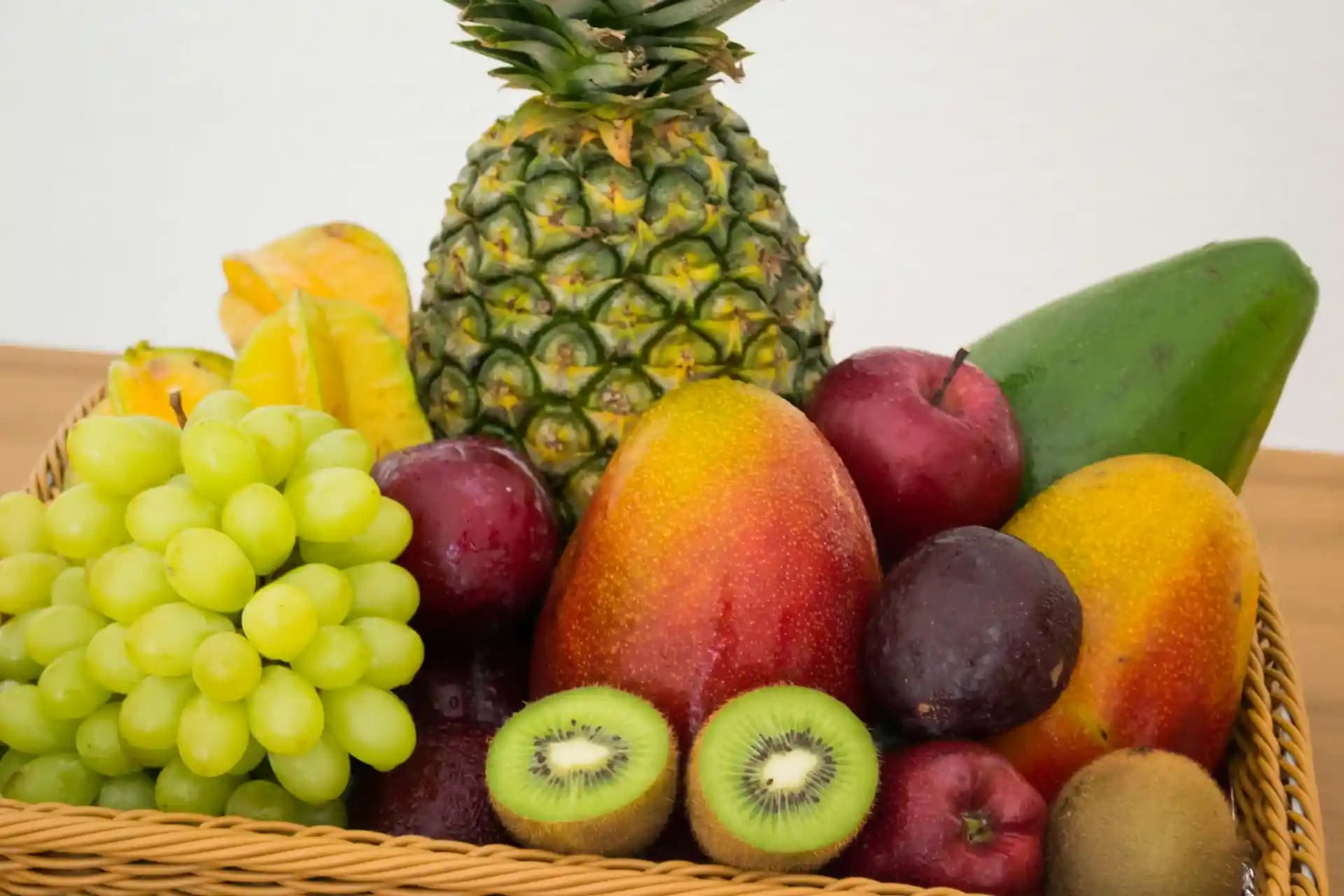 Various fresh fruits in a basket